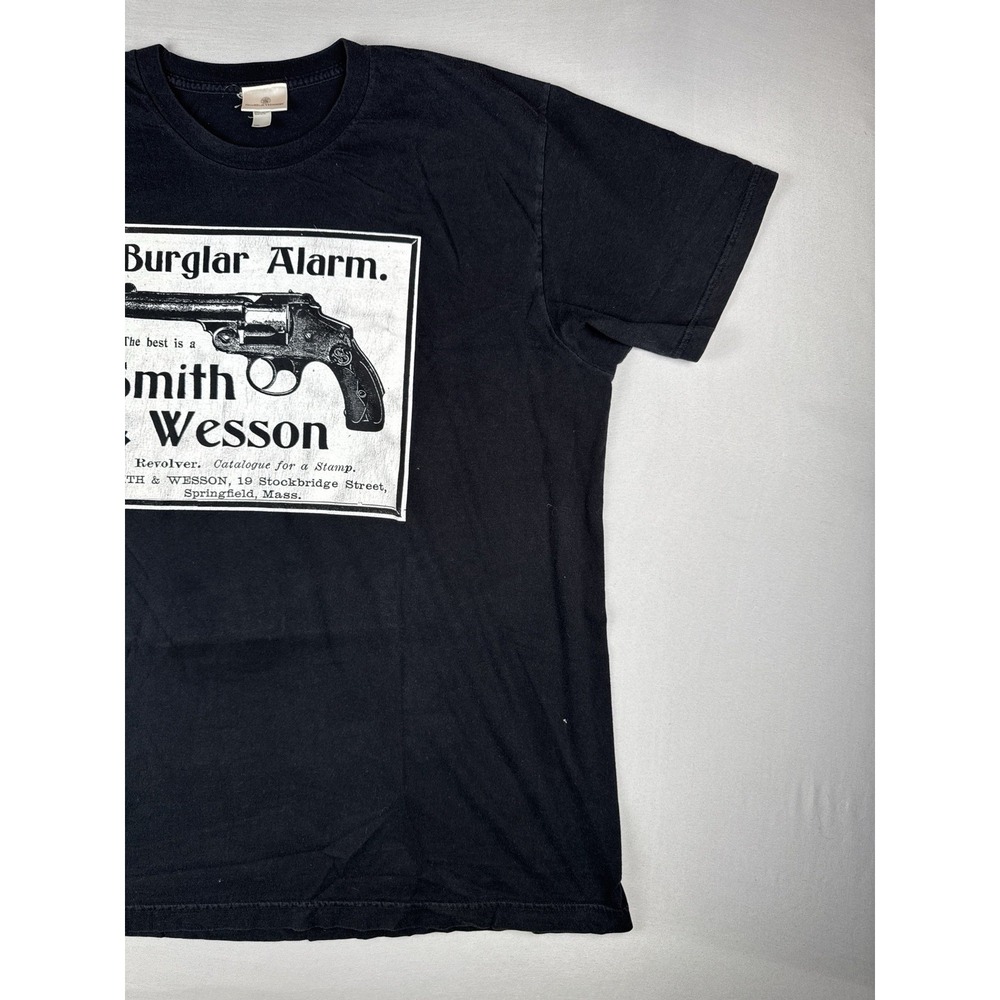 Vintage Smith & Wesson Burglar Alarm Revolver Pistol The Best T Shirt 2XL XXL - Picture 5 of 11